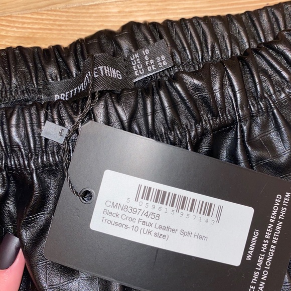 Black faux leather pants - pretty little thing - Picture 3 of 3